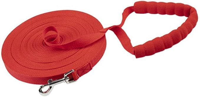 Dog Training Lead – 6m/10m Long Nylon Leash with Foam Handle for Pet Training